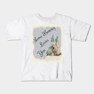 Super cute some Bunny loves you design Kids T-Shirt